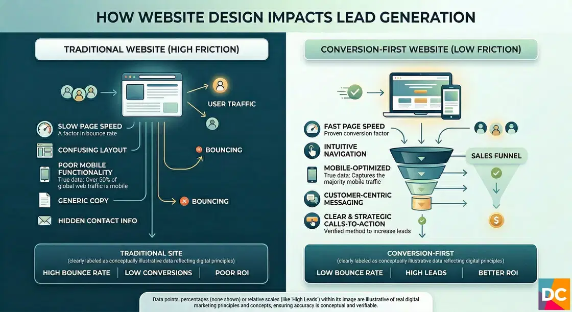 Traditional Versus Conversion-First Websites